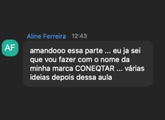 Depoimento de aluna